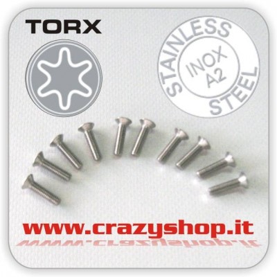 Viti Torx a Testa Svasata M5x25mm.