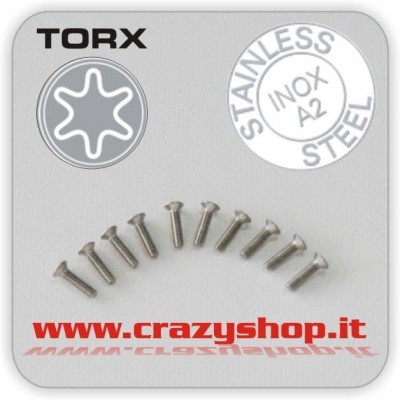 Viti Torx a Testa Svasata M3x12mm.